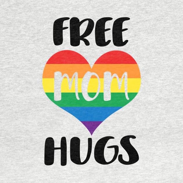 Free Mom Hugs - Black Text by SandiTyche